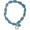 Earth's Jewels Semi-Precious Dyed Re-constructed Turquoise Stretch Bracelet, Star Charm